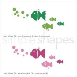 Fish Family - Children's Vinyl Wall Sticker - thumbnail 3