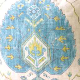 Turquoise & Citrine Ikat Pillow Cover Richloom Linen Rayon Blend - thumbnail 4