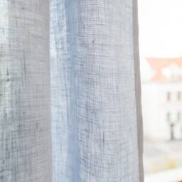 Linen Curtain Panels - Set Of 2 Handmade Semi-Sheer Rod Pocket Curtains - thumbnail 3