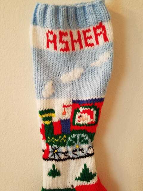 Personalized Hand Knitted Christmas Stocking - image 1