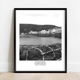 staithes, North Yorkshire Photography Print Black & White Gallery Wall Art - thumbnail 2