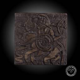 Hand Carved Viking Odin Panel, Norse Mythology Wall Decor - thumbnail 3