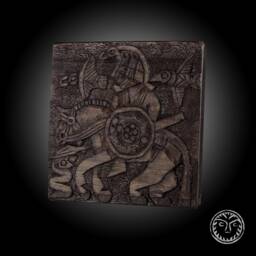 Hand Carved Viking Odin Panel, Norse Mythology Wall Decor - thumbnail 2