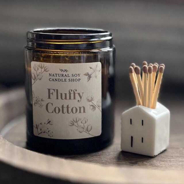 Fluffy Cotton Soy Candle, Luxury Home Fragrance Gift - image 1
