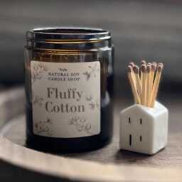 Fluffy Cotton Soy Candle, Luxury Home Fragrance Gift - thumbnail 1