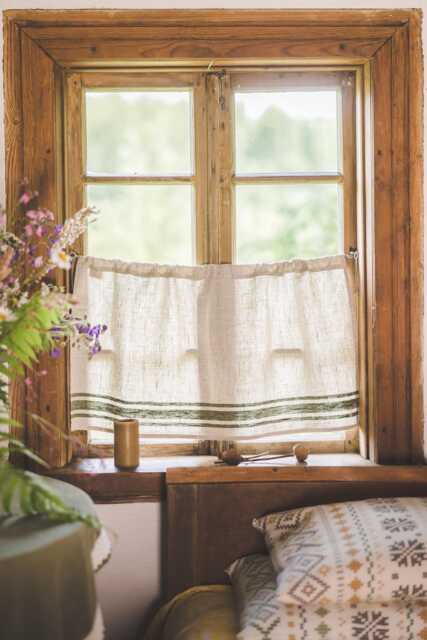Elegant French Style Linen Caf?? Curtains - Soft & Airy Kitchen Curtain 100% Natural For A Chic, Cozy French-Inspired Look - image 1