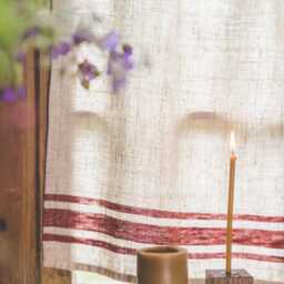 Elegant French Style Linen Caf?? Curtains - Soft & Airy Kitchen Curtain 100% Natural For A Chic, Cozy French-Inspired Look - thumbnail 4