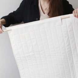 Large Quilted Desert Tapestry Modern Handmade Wall Hanging - thumbnail 4