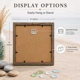 Handmade Pebble Art - Camping Scene, Framed Nature Artwork - thumbnail 4