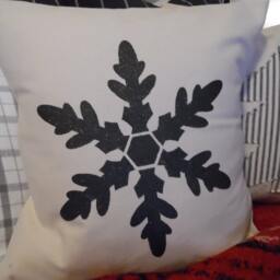 Snowflake. Decor. Toss Pillow Covers. Throw Pillow Slipcovers. Holiday. Christmas Winter Decor - thumbnail 2