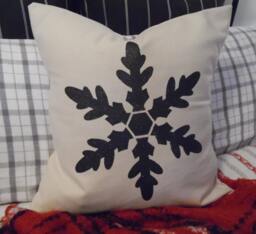 Snowflake. Decor. Toss Pillow Covers. Throw Pillow Slipcovers. Holiday. Christmas Winter Decor - thumbnail 1