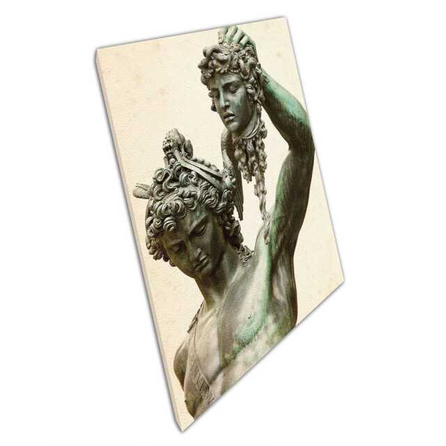 Perseus & Medusa Statue Italian Renaissance Wall Art Print On Canvas For Home Office Decor - image 1