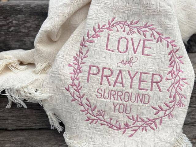Terminally Ill - Get Well Gift Sympathy Cancer Patients Inspirational Motivational Custom Embroidered Throws & Blankets - image 1