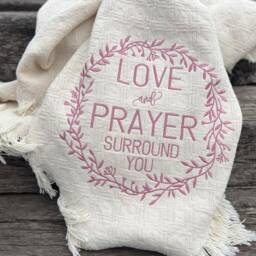 Terminally Ill - Get Well Gift Sympathy Cancer Patients Inspirational Motivational Custom Embroidered Throws & Blankets - thumbnail 2