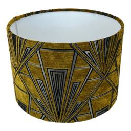 Gatsby Art Deco Handmade Lampshade in Yellow, Lampshades, Table Ceiling Lamp Shades, Yellow Lampshade, Shade