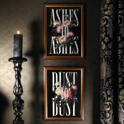 Dust To - Typography Gothic Art Print Home Macabre Gallery Wall The Blackened Teeth - thumbnail 3