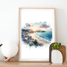 Abersoch Print Set - Of 3 Watercolour Posters - Wales Travel Prints North Poster Pictures UK Wall Art Artwork Decor - thumbnail 2
