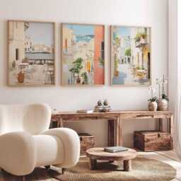 Set Of 3 Bari Travel Posters, Italy Prints, Coastal Wall Art, Puglia Decor, Scenic Holiday Gift - thumbnail 2