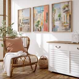 Set Of 3 Bari Travel Posters, Italy Prints, Coastal Wall Art, Puglia Decor, Scenic Holiday Gift - thumbnail 3