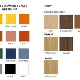 Modern Tall Cabinet/Highboard With Light Pink Doors & Orange Metal Base - thumbnail 4