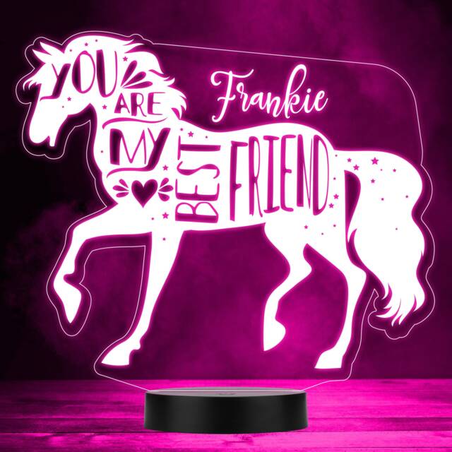Horse You Are My Best Friend Led Lamp Personalised Gift Night Light - Bedroom - image 1