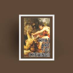 Funny Animal Kitchen Print, Samson & The Lion, Vintage Print Framed Wall Art - thumbnail 3