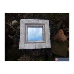 Lovely Square Unusual Handmade Stone Mirror