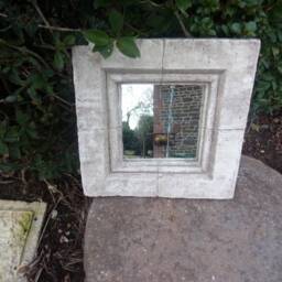 Lovely Square Unusual Handmade Stone Mirror - thumbnail 3