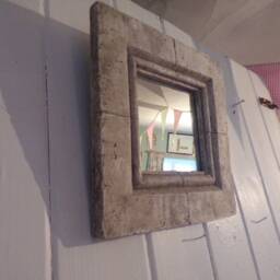 Lovely Square Unusual Handmade Stone Mirror - thumbnail 4