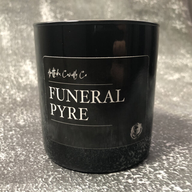 Funeral Pyre Soy Candle, Wood Smoke Scent, Gothic Home Decor - image 1