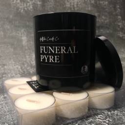Funeral Pyre Soy Candle, Wood Smoke Scent, Gothic Home Decor - thumbnail 4