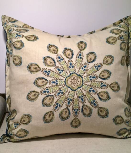 Peacock Medallion Designer Pillow - image 1