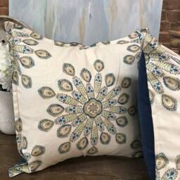 Peacock Medallion Designer Pillow - thumbnail 3