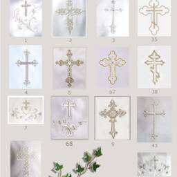Baptizm Christening Blanket Shawl With Name, Cross For Boys Girls White Cream Catholic Orthodox Also Matching Bibs, Gift Bags, Socks - thumbnail 2