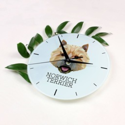 A Clock With A Norwich Terrier Dog. New Collection The Geometric Dog - thumbnail 2