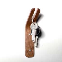 Walnut Key Hook Minimalist Nordic Wall Organizer - thumbnail 3
