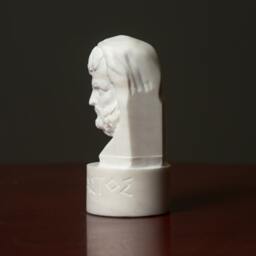 Bust Of Philosopher Theophrastos Carved Greek Marble Statue Figurine Artist Sculpture - thumbnail 2