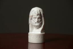 Bust Of Philosopher Theophrastos Carved Greek Marble Statue Figurine Artist Sculpture - thumbnail 1