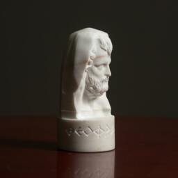 Bust Of Philosopher Theophrastos Carved Greek Marble Statue Figurine Artist Sculpture - thumbnail 4