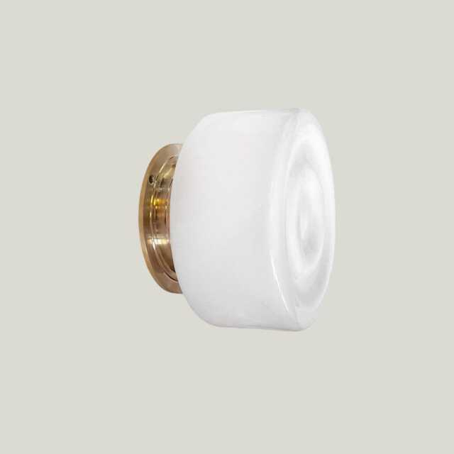 Opal Glass Wall Sconce, Hallway Lighting, Mounted Lamp, Vanity Light Fixture, Ambient Bedroom & Living Room Decor - image 1