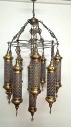 11 Glass Chandelier Lighting, Turkish Lighting, Foyer Lamp, Foyer Lighting, Morocco Chandelier, Morocco Lantern, Turkey Lamp