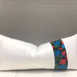 Floral Silk Ikat Lumbar Pillow Cover - 10x24 - thumbnail 2