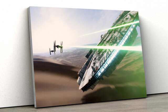 Millennium Falcon Tie Fighter Star Space Ship Large Canvas Art Custom Print Gift A0 A1 A2 A3 A4 - image 1