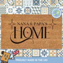 Nana & Papa's Home, Welcome Mat, There's No Place Like Door Home Doormat, Housewarming Gift, Grandma & Grandpa, Grandparent Gift - thumbnail 1