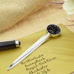 Personalised With Name & Birthday Speedo Design - Letter Opener Engraved Message On Back - thumbnail 1