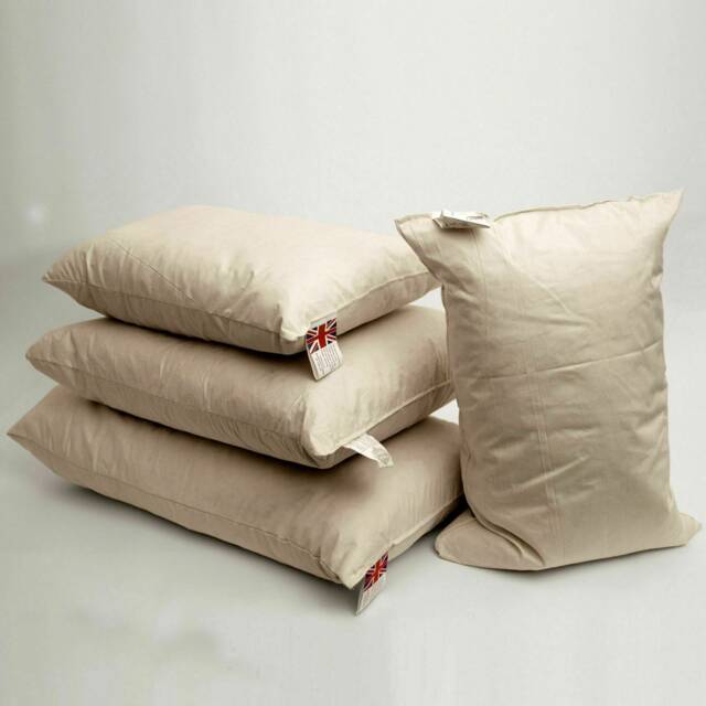 Natural Duck Feather Oblong Cushion Pad Filler Insert Inner Set Of 4