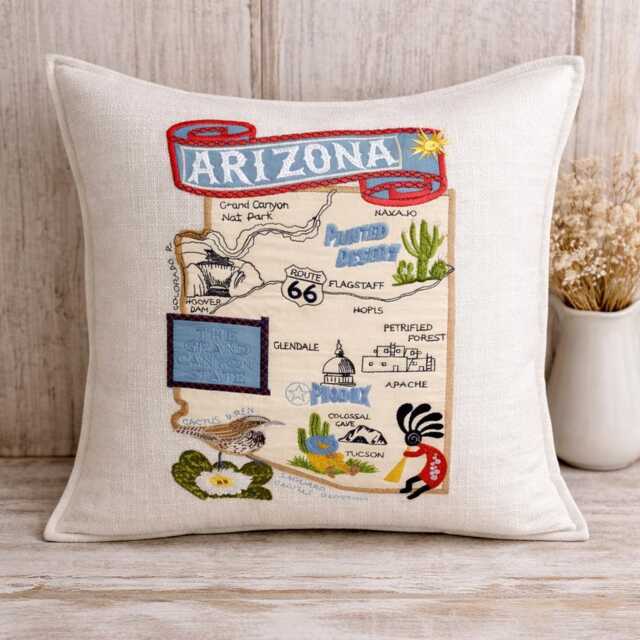 Arizona State Pillow With Feather Insert - image 1