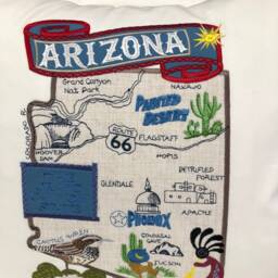 Arizona State Pillow With Feather Insert - thumbnail 2
