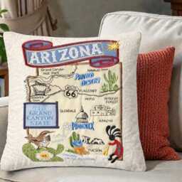 Arizona State Pillow With Feather Insert - thumbnail 4