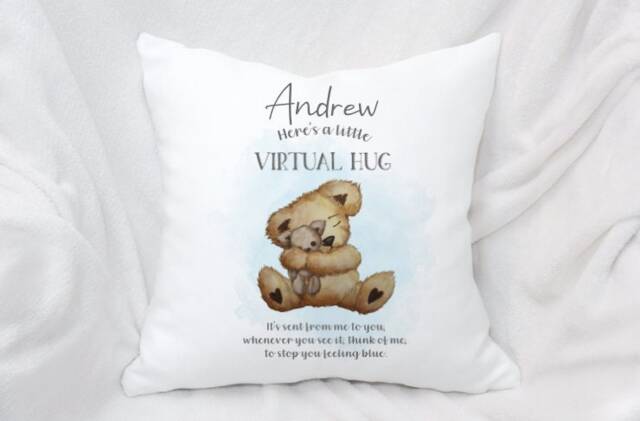 Personalised Hug Cushion, Missing You Gift, Kids Or Adult - image 1
